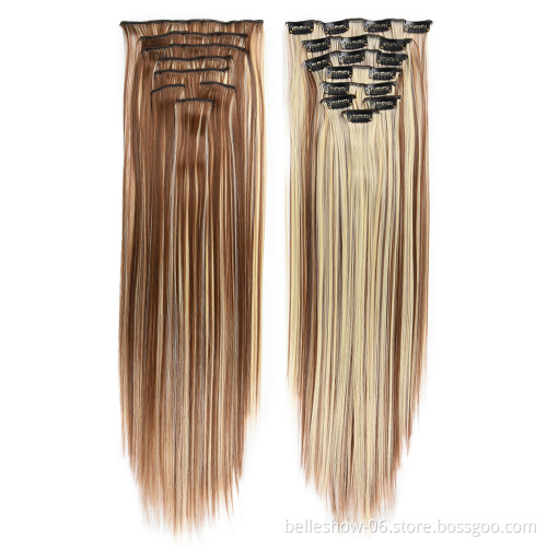 Xin Si wholesale hair extensions clip in hair extensions blonde hair  silky straight hair extensions